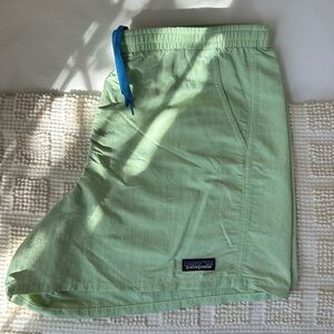 Patagonia Women’s Baggies Shorts 5”, Mint Green, Size L